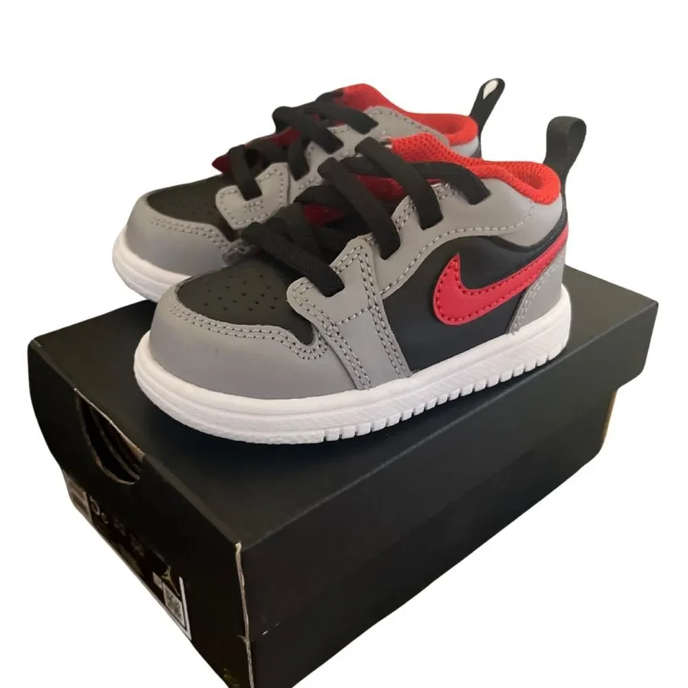 👟 Toddler Nike Air Jordan 1 Low Alt (TD) – Black/Cement Grey (Size 5C)
